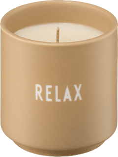 Duftkerze im Porzellanbecher "RELAX", beige (6x5 cm), 1 St