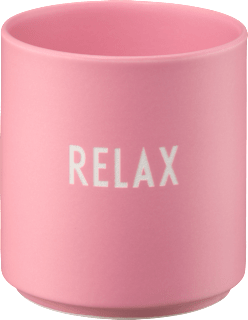 Lieblingsbecher aus Porzellan "RELAX", pink (300 ml), 1 St