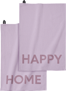 Geschirrtuch "HAPPY HOME", lila/lavendel (60x40 cm), 2 St