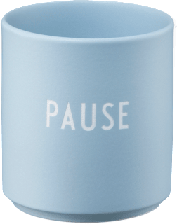 Lieblingsbecher aus Porzellan "PAUSE", hellblau (300 ml), 1 St