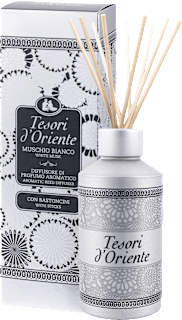 Dyfuzor z patyczkami Muschio Bianco Tesori d'Oriente