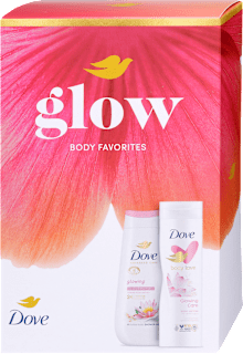 Glow tusfürdő és testápoló ajándékcsomag Dove