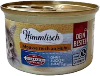 Krmivo pre mačky Himmlisch mousse s kuracím mäsom Dein Bestes