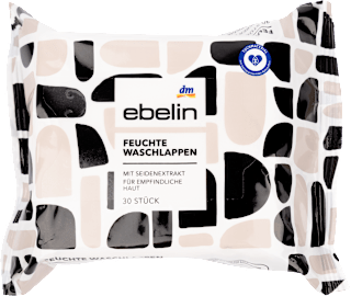 Chusteczki nawilżane z ekstraktem z jedwabiu do skóry wrażliwej ebelin