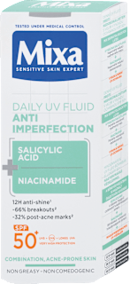 Denný pleťový UV fluid Anti Imperfection Salicylic Acid Niacinamide SPF 50+ Mixa