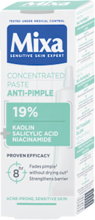 Koncentrovaná pasta na pupienky Anti-Pimple 19 % Kaolin, Salicylic Acid, Niacinamide Mixa