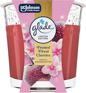 Duftkerze im Glas Frosted Floral Cherries 112g glade