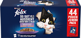 Nassfutter Katze gemischte Vielfalt Megapack (44x85 g) Felix