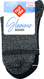 Socken Glamour mit Lurex-Garn schwarz Gr. 35-38 nur die