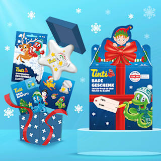 Geschenkset Kinder Badezusatz Badegeschenk Weihnachten 4tlg Tinti