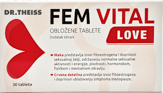 FEM VITAL LOVE OBLOŽENE TABLETE, dodatak ishrani DR.THEISS