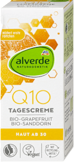 Q10 denní pleťový krém bio grapefruit & bio rakytník alverde NATURKOSMETIK