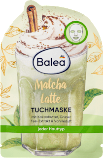 textilní pleťová maska Matcha Latte Balea