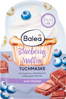 textilní pleťová maska Blueberry Muffin Balea