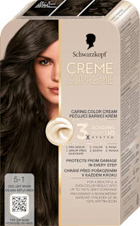Barva za lase 5-1 Cool Brown Schwarzkopf CREME SUPREME
