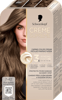 Farba na vlasy - 7-42 béžová blond Schwarzkopf CREME SUPREME