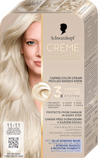 Farba na vlasy - 11-11 chladná ultra svetlá blond Schwarzkopf CREME SUPREME