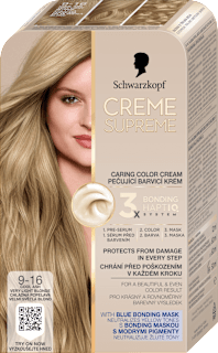 Barva za lase 9-16 Cool Ash Light Blonde Schwarzkopf CREME SUPREME