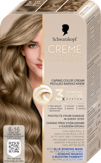 Farba na vlasy - 8-16 chladná svetlá popolavá blond Schwarzkopf CREME SUPREME