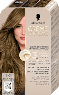 Farba na vlasy - 7-0 prirodzená blond Schwarzkopf CREME SUPREME