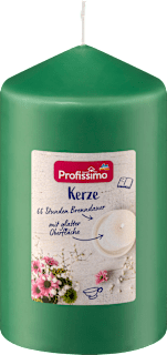 Sviečka s hladkým povrchom - zelená 140/78 Profissimo