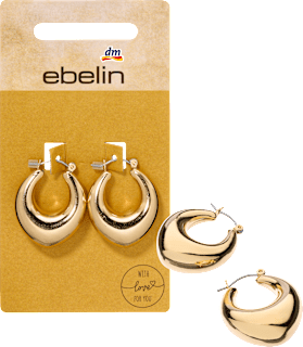 Creolen oval, Gold-Optik ebelin