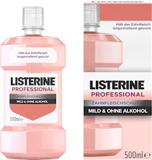 Mundspülung Professional  Zahnfleischschutz+, Mild & Ohne Alkohol Listerine