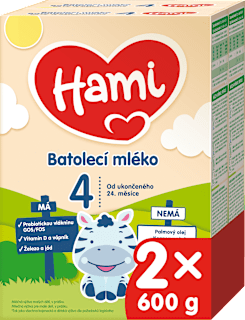 Mliečny nápoj pre malé deti 4 - 2x600 g Hami