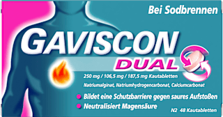 Gaviscon Dual 250 mg / 106,5 mg / 187,5 mg Kautabletten GAVISCON