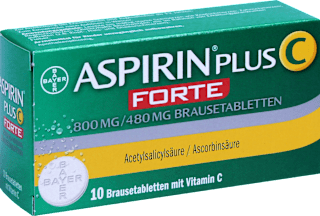 ASPIRIN PLUS C FORTE 800 MG Acetylsalicylsäure/ 480 MG Ascorbinsäure BRAUSETABLETTEN ASPIRIN