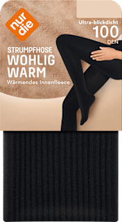 Wohlig Warm Strumpfhose schwarz ultra blickdicht, Gr. 38 - 40 nur die