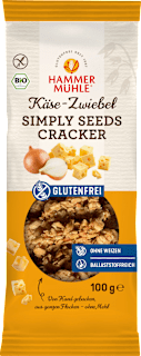 Simply Seeds Cracker, Käse-Zwiebel, glutenfrei Hammermühle