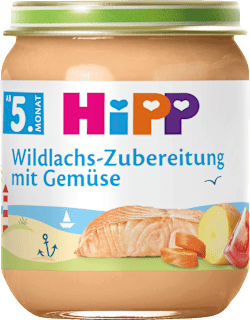 Menü Wildlachs-Zubereitung mit Gemüse ab dem 5.Monat HiPP