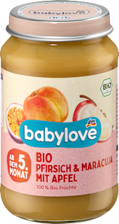 Meniu de piersică cu maracuja și măr ECO,5+ babylove