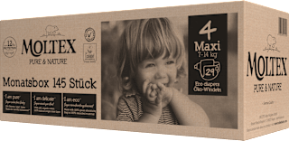 Windeln Pure & Nature Gr. 4 Maxi (7-14 kg), Monatsbox Moltex