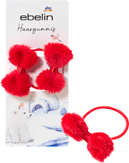 Haargummis rot mit Schleife  ebelin