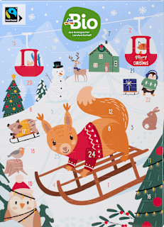 Advent kalendar - mlečna čokolada u obliku 24 božićna motiva dmBio