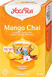 Bio tea, Mango Chai, 17 filter Yogi