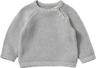 Pullover aus Strick mit Raglan-Ärmeln, grau, Gr. 86 ALANA