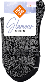 Socken Glamour schwarz, Gr. 39 - 42 (2 Paar) nur die