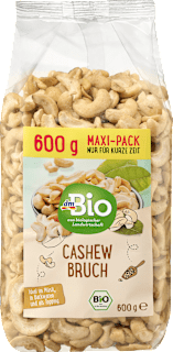 bio ořechy kešu, jádra nepražená lámaná Maxi Pack dmBio