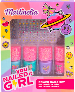 sada laků a samolepek na nehty Super Girl Martinelia