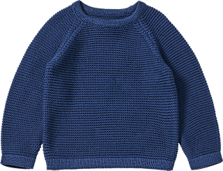 Pullover aus Strick mit Raglan-Ärmeln, blau, Gr. 104 ALANA