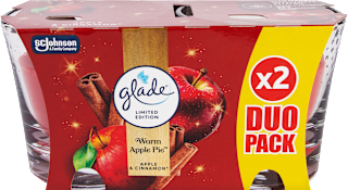 svíčka Warm Apple Pie duopack, 2x112 g glade