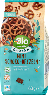 Bio gluténmentes mini csokoládés perecek dmBio