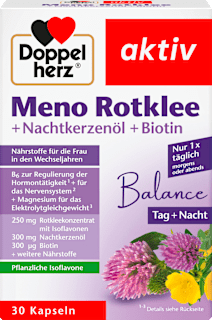 Meno Rotklee + Nachtkerzenöl + Biotin Kapseln 30 St Doppelherz
