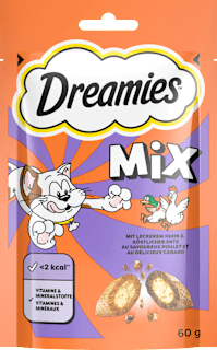 Katzensnacks mit leckerem Huhn & köstlicher Ente Dreamies