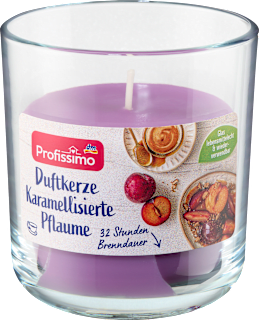 Duftkerze im Glas karamellisierte Pflaume Profissimo