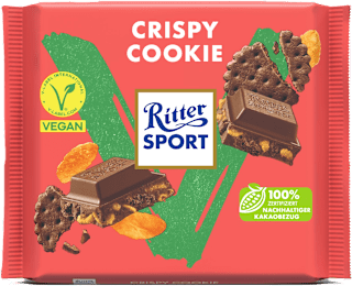 Cioccolato Vegan con granella di biscotti Ritter SPORT