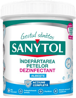 Pudră dezinfectantă pentru rufe albe SANYTOL